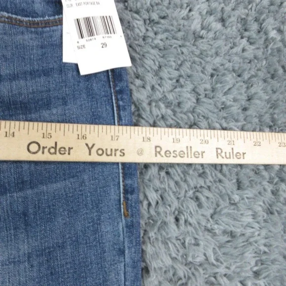 STS Blue Jeans Womens 29 Blue Mandy Baby Flare High Rise Fringe 31x31* NWT - Picture 5 of 16